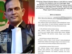 Informasi Yang Nyata dan Jelas Guna terkait mengenai Perihal : Bentuk Edukasi Pencerahan Hukum Bagi Untuk Terhadap Segenap Unsur Pihak Tertentu Yang dapat perlu Pendampingan Jasa Advokat / Pengacara / Penasehat Hukum & Konsultan Hukum Dibidang Ilmu Hukum Pidana & Perdata serta Dibidang Ilmu Hukum Notarisan & P.P.A.T segera mungkin Ke No Japri Chatt WhatsApp Yang Ini Yaitu : (087765757864)