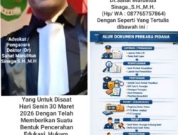 Suatu Bentuk Pencerahan Edukasi Hukum Pidana Dari : Seorang Praktisi Hukum Yang Berpengalaman & Yang Profesional Serta Yang Berintegritas Dengan Atas Nama :