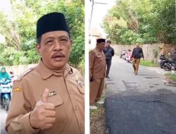 DEDE : Kepala Desa (Kades) Kosambi Kecamatan Sukadiri Kabupaten Tangerang -Banten Memonitor Untuk Perbaikkan Jalan Disekitar Wilayah Hukum 